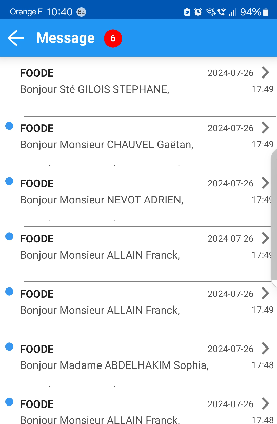 App Mobile Messages